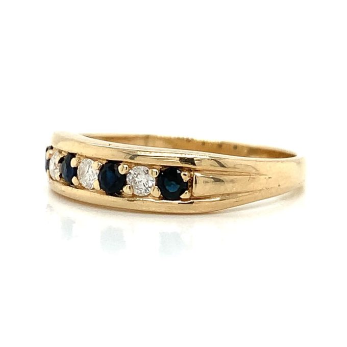 Sapphire and Diamond Seven Stone Ring - Image 2