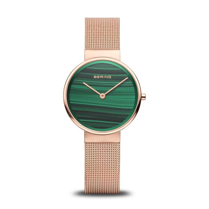 Bering 31mm Malachite Rose Watch 14531-368