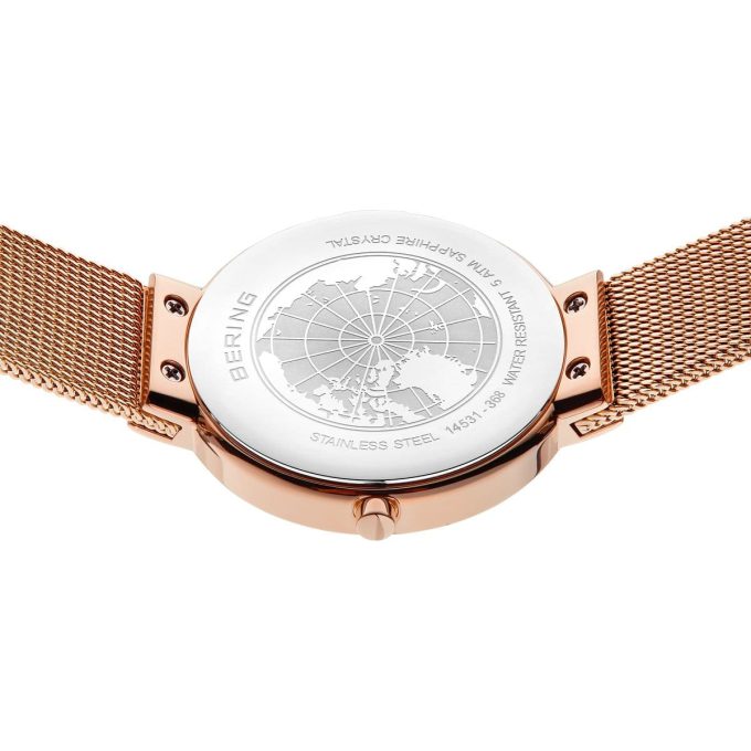 Bering 31mm Malachite Rose Watch 14531-368 - Image 3