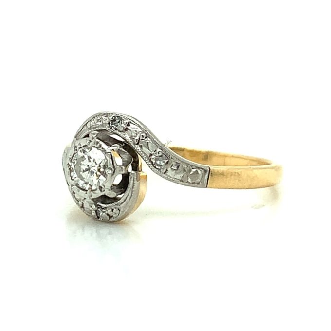 Vintage Diamond Twist Ring - Image 2