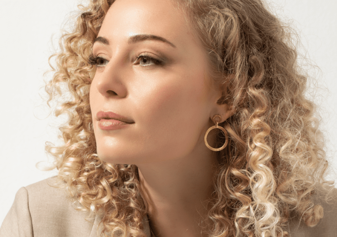 Bastian Yellow Gold Plate Drop Earrings - Image 2