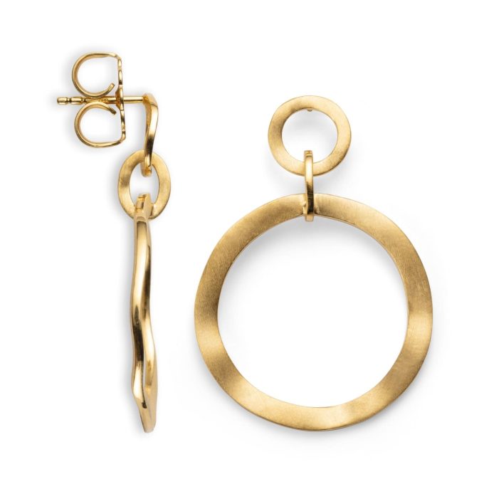 Bastian Yellow Gold Plate Drop Earrings