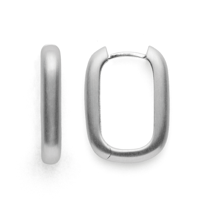 Bastian Satin Oval Hoops