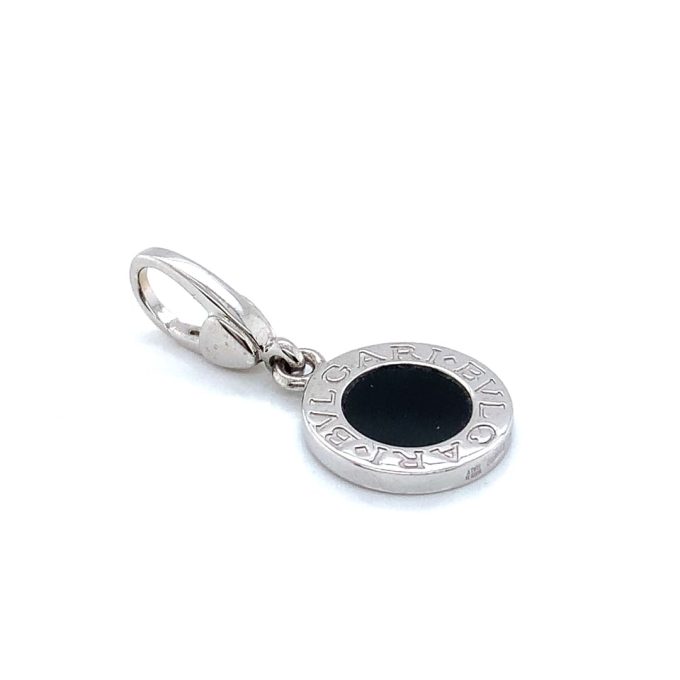 Bulgari White Gold Onyx Charm - Image 3