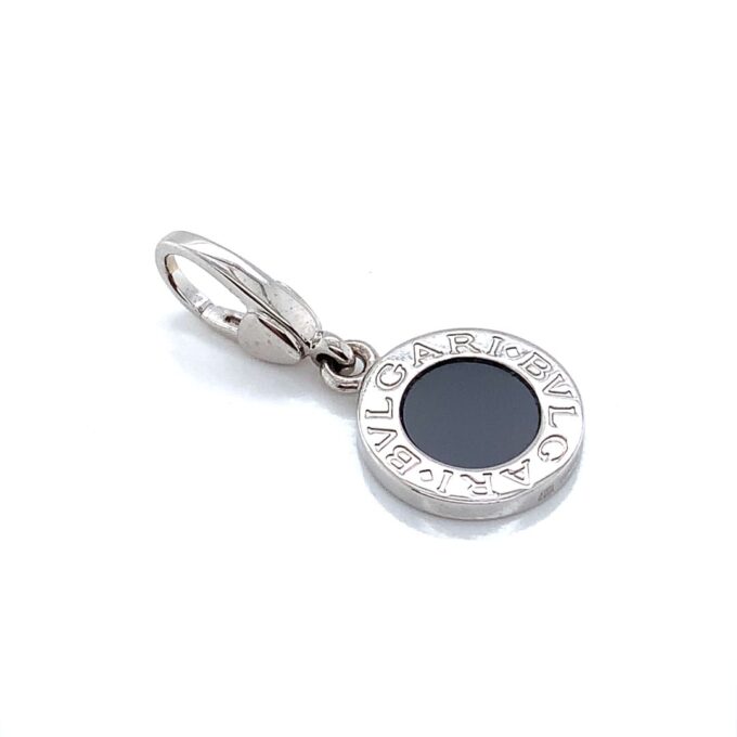 Bulgari White Gold Onyx Charm