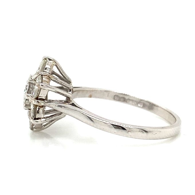 White Gold Diamond Daisy Cluster Ring - Image 3