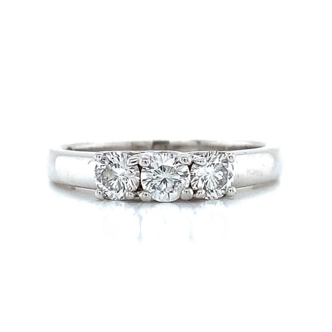 Platinum 0.50ct Diamond Trilogy Ring