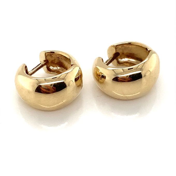 9ct Yellow Gold Huggie Earrings - Image 2