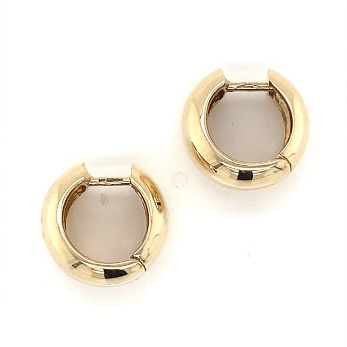 9ct Yellow Gold Huggie Earrings - Image 3
