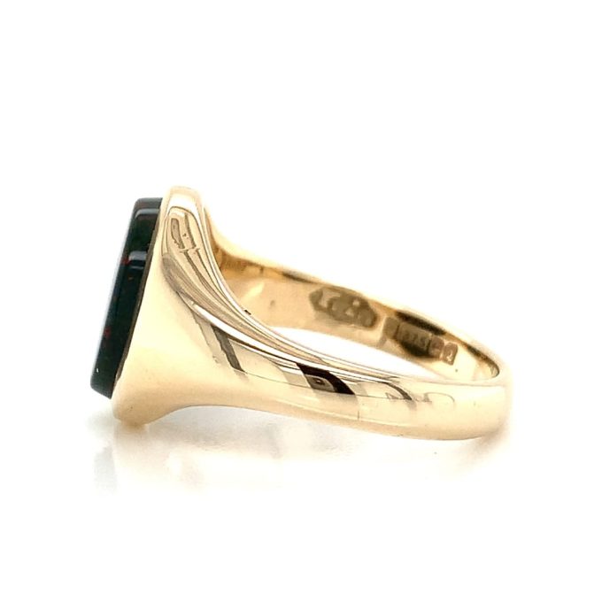 Vintage Bloodstone Signet Ring - Image 4