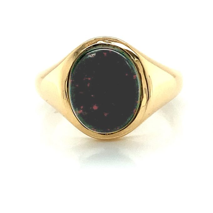 Vintage Bloodstone Signet Ring
