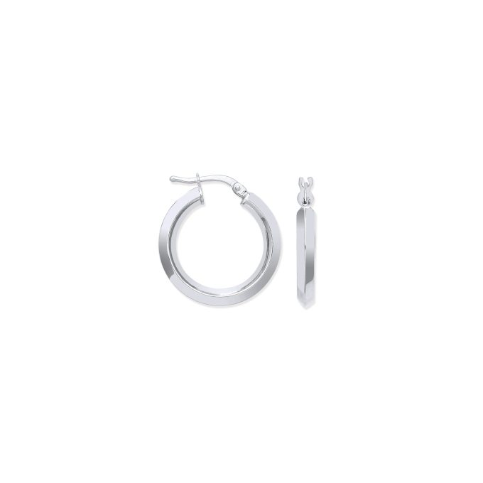 Silver Hoop Earrings 18mm