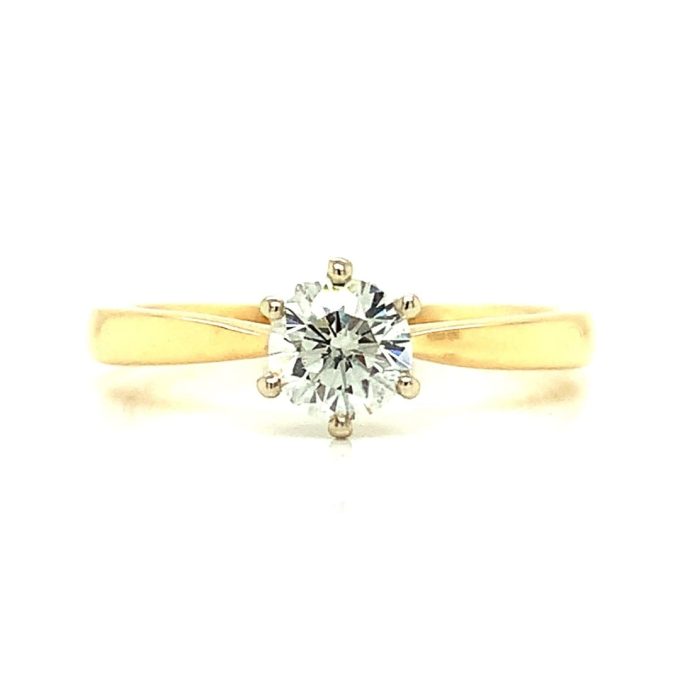 0.50ct Diamond Yellow Gold Solitaire Ring