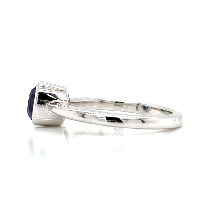Blue Sapphire Solitaire Ring - Image 3
