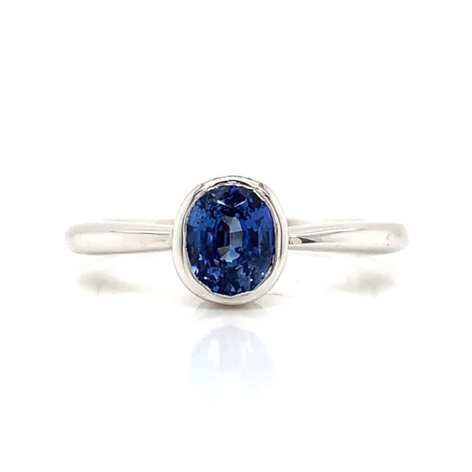 Blue Sapphire Solitaire Ring