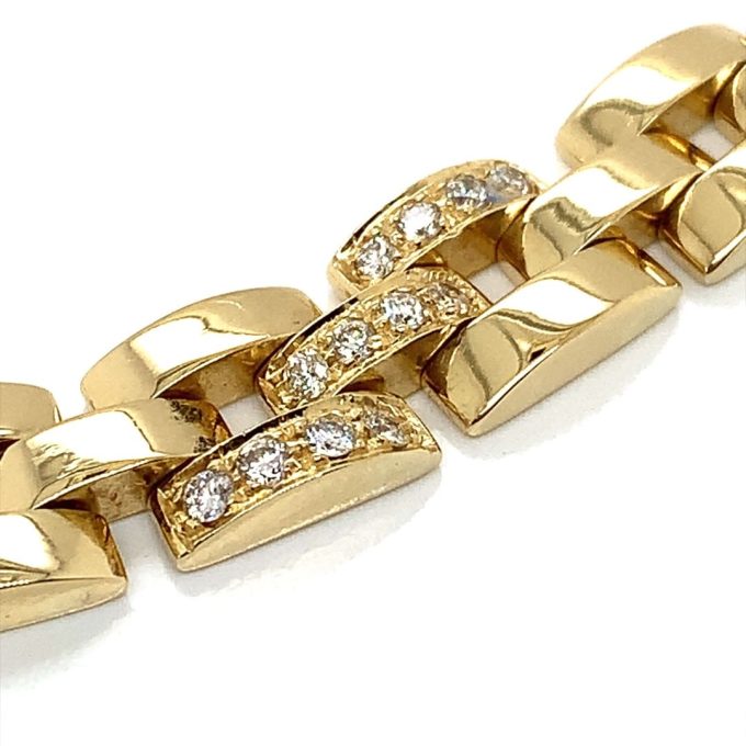 18ct Gold Diamond Pave Collar Necklace - Image 2