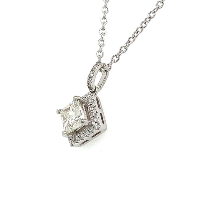 0.53ct Princess Diamond & Platinum Necklace - Image 3