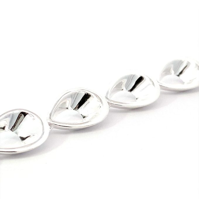Silver Pear Link Bracelet - Image 3