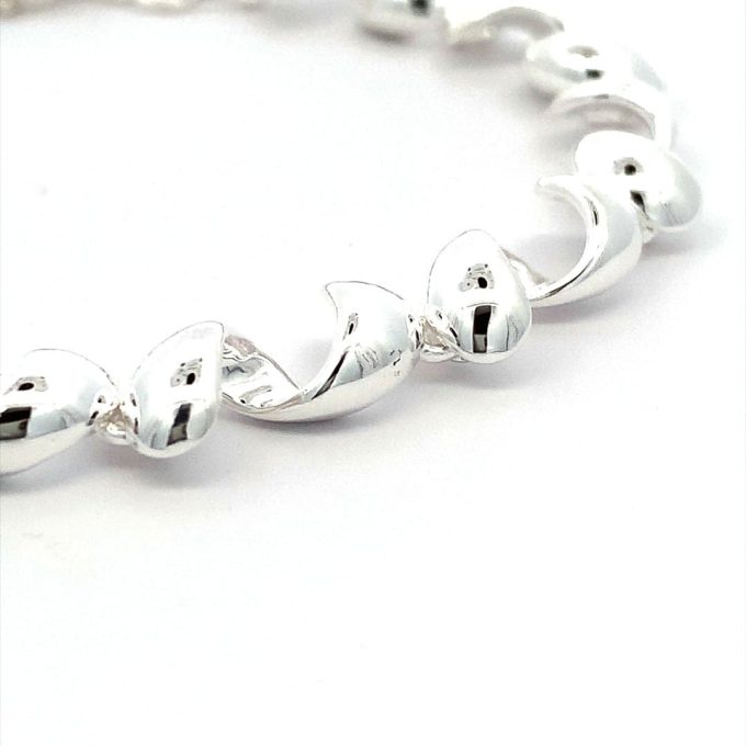 Silver Curl Link Bracelet - Image 2