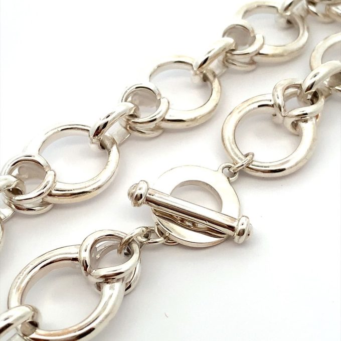Silver Chunky Fancy Link Necklace - Image 2