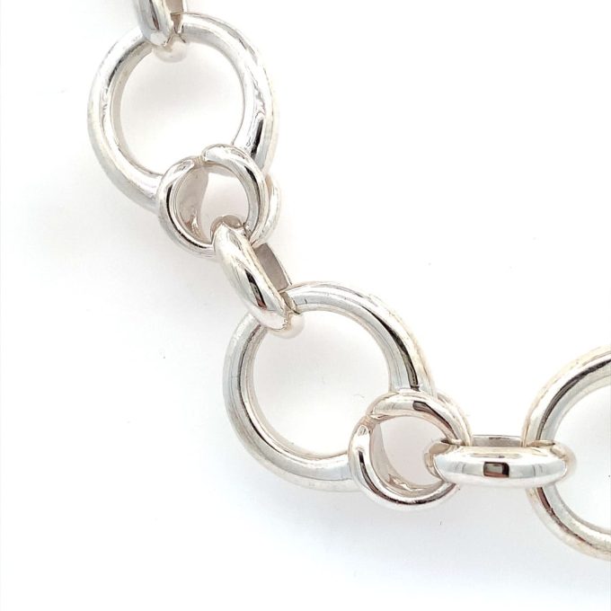 Silver Chunky Fancy Link Necklace - Image 3