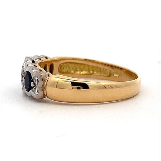 18ct Gold Sapphire and Diamond Dress Ring - Image 3