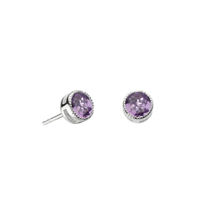 Amethyst Stud Earrings 4.5mm