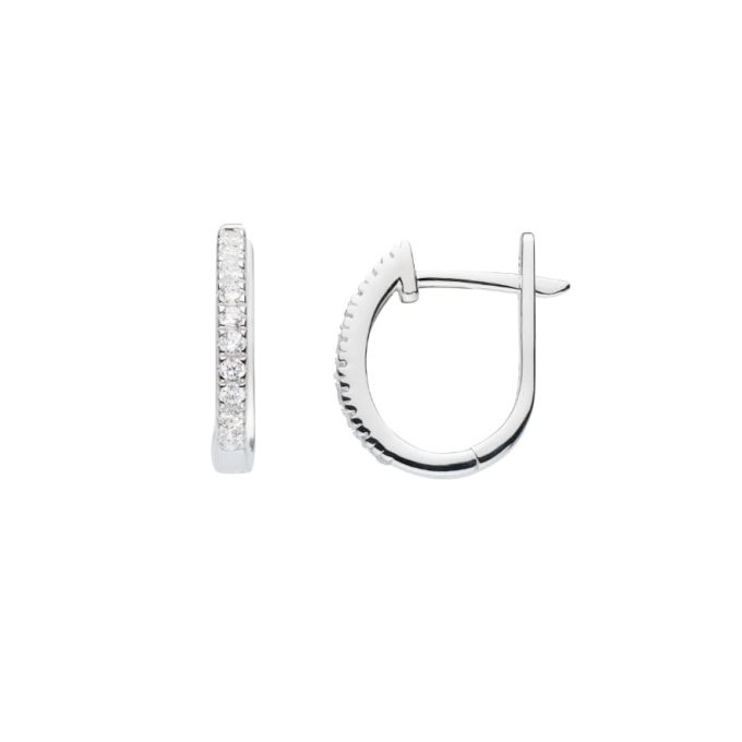 CZ Pave Russian Lock Earrings