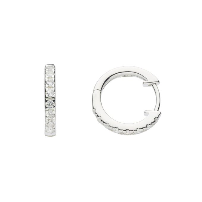 CZ Pave Huggie Hoop Earrings