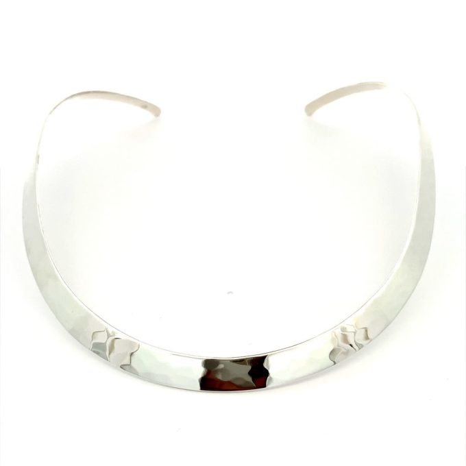 Silver Hammered Collar