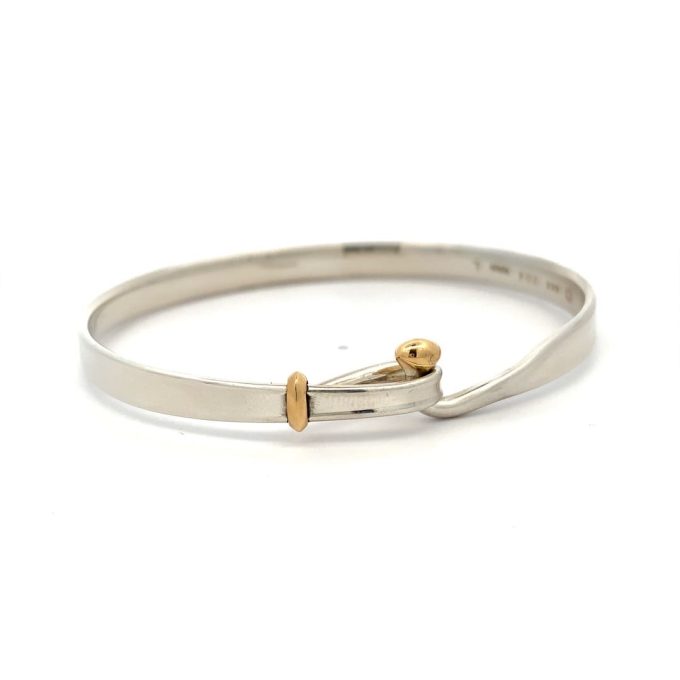 Georg Jensen Silver & Gold Torun Bangle - Image 2