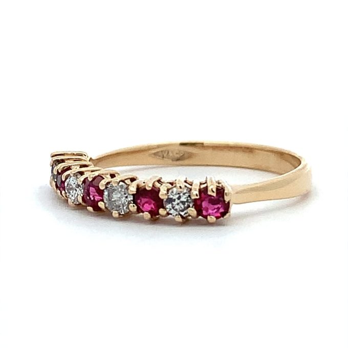 Ruby and Diamond Eternity Ring - Image 2