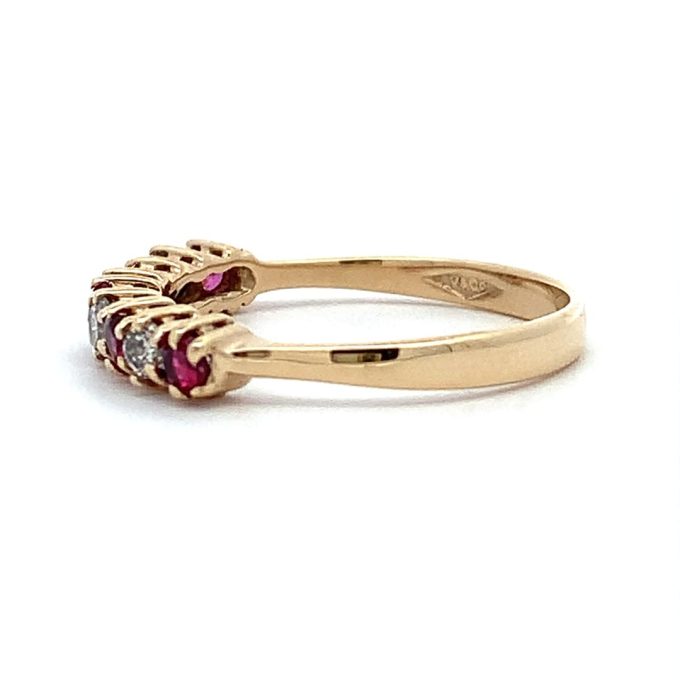Ruby and Diamond Eternity Ring - Image 3