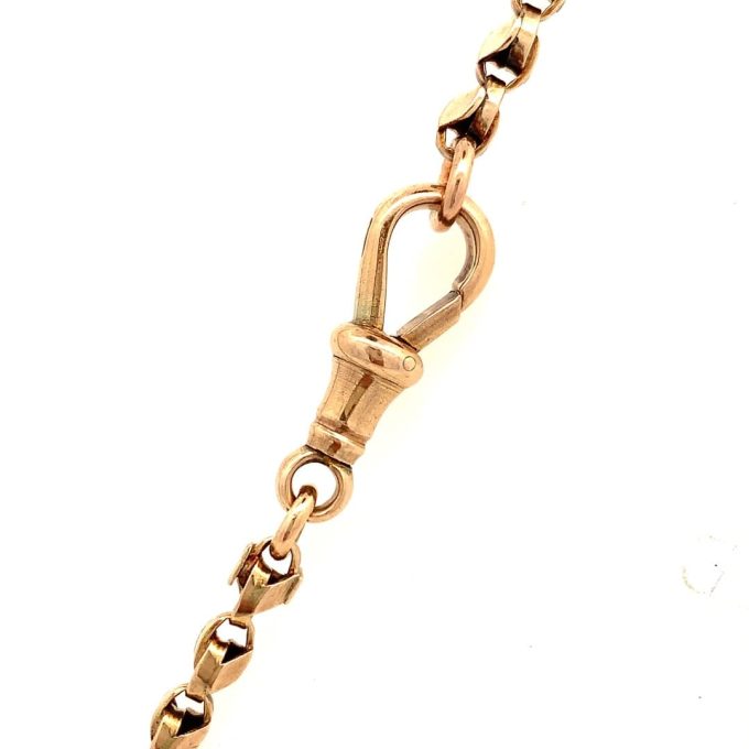 Antique 9ct Rose Gold Fancy Link Chain - 20 Inch - Image 3