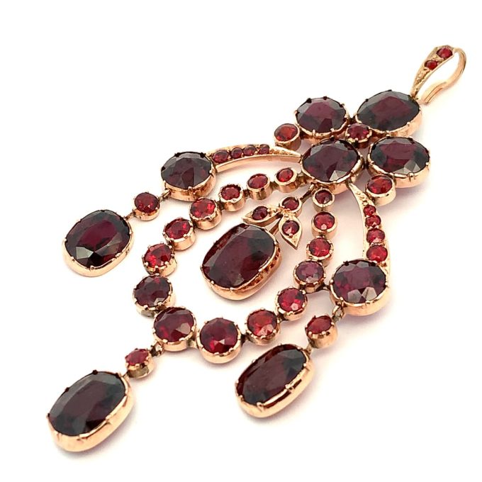 Antique Georgian Renaissance Garnet Pendant - Image 4