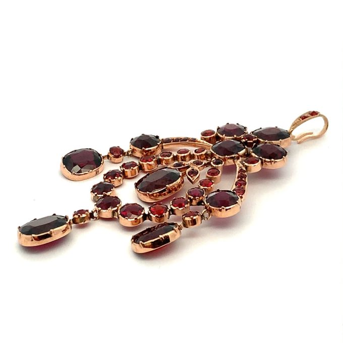 Antique Georgian Renaissance Garnet Pendant - Image 3