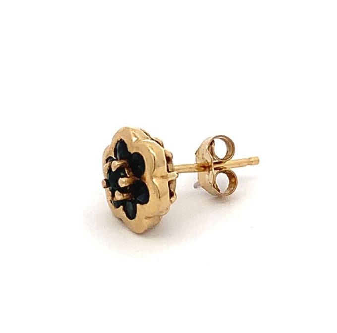 Blue Sapphire Cluster Stud Earrings - Image 2