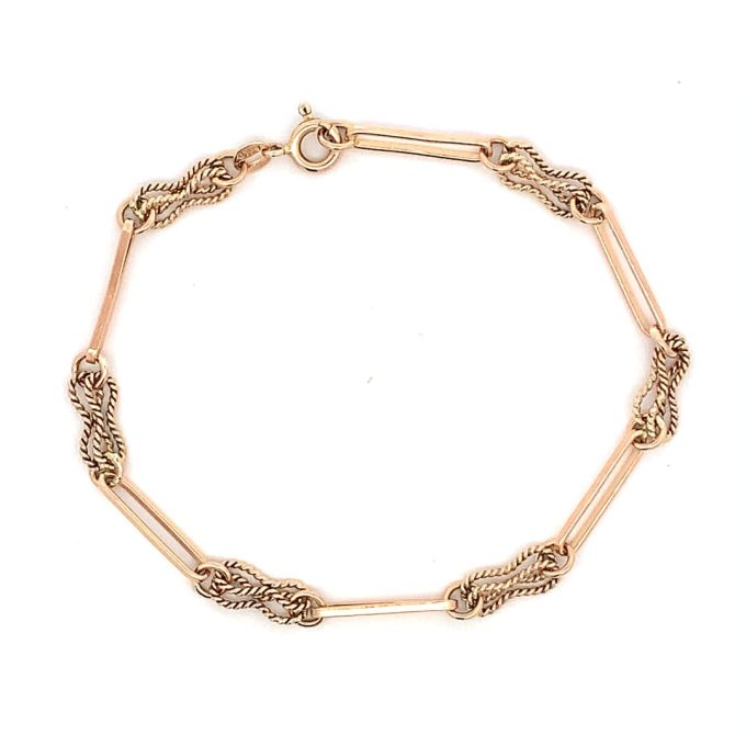 Rose Gold Fancy Link Bracelet - Image 2