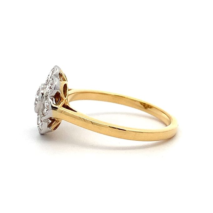 Vintage Diamond Daisy Cluster Ring - Image 3