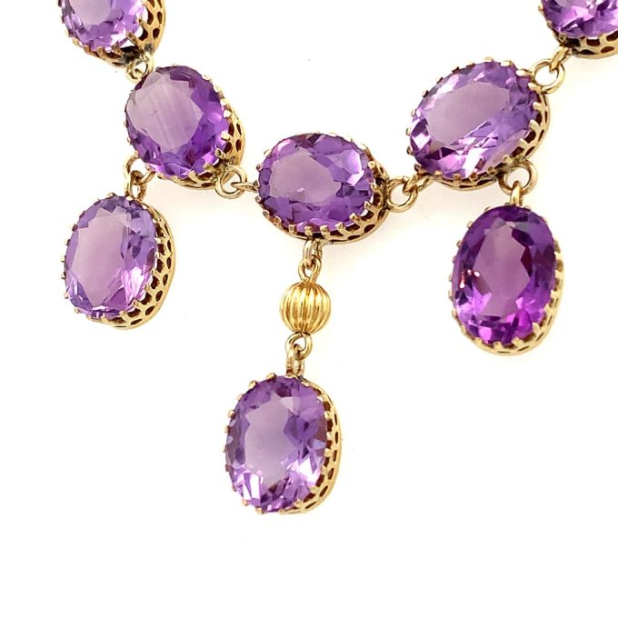 Victorian Amethyst Dress Necklace - Image 4