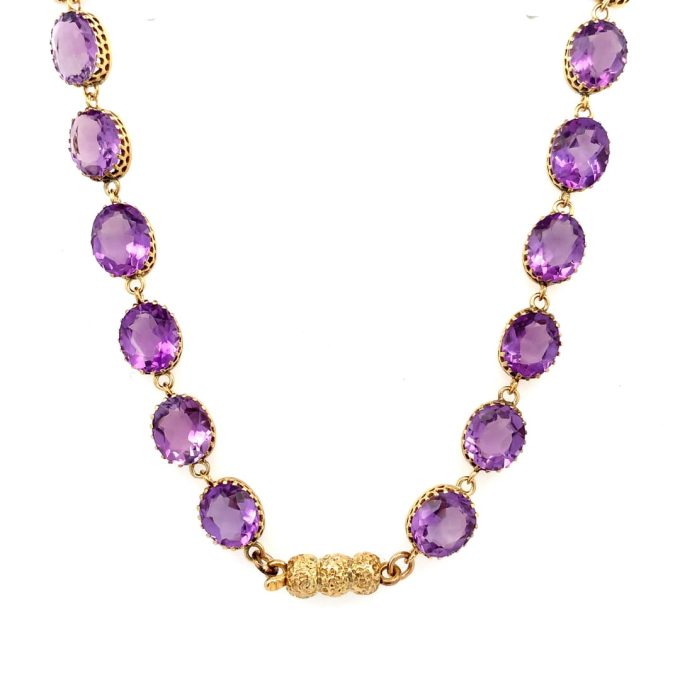Victorian Amethyst Dress Necklace - Image 3