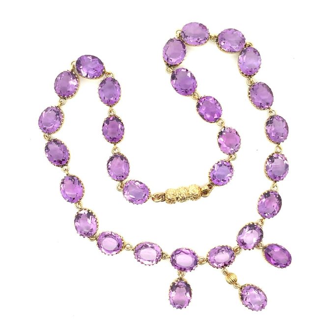 Victorian Amethyst Dress Necklace - Image 2