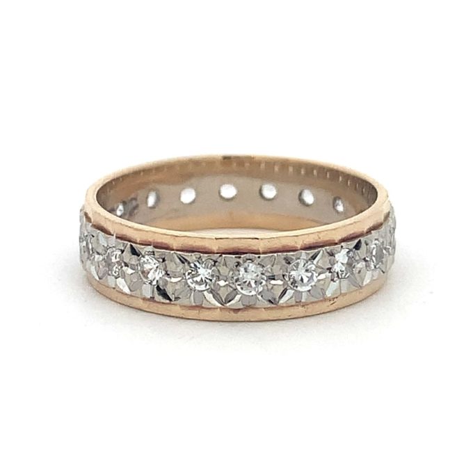 Vintage White Topaz Eternity Ring