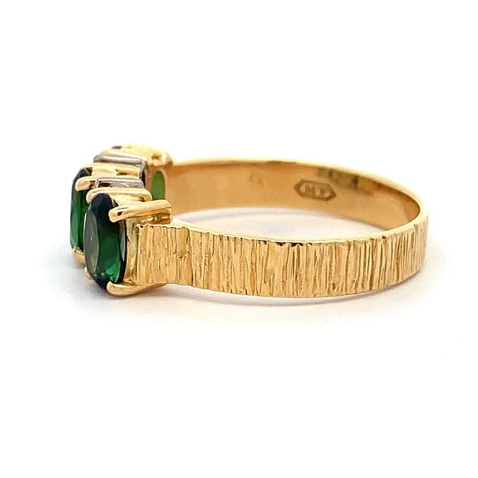Vintage Green Tourmaline and Diamond Dress Ring - Image 3