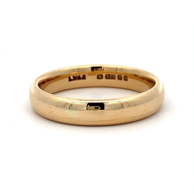 9ct Gents Yellow Gold Court Band 4.5mm