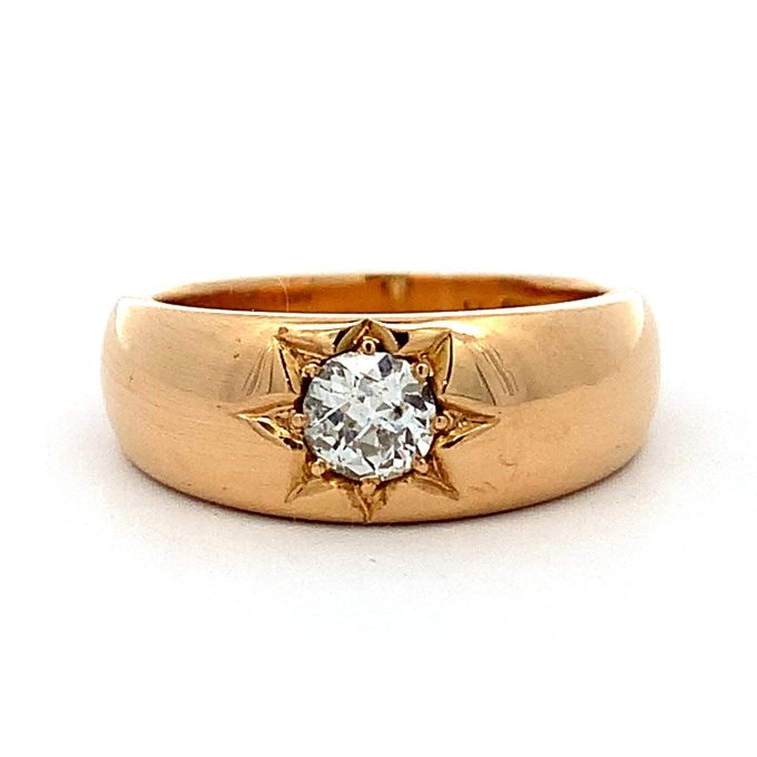 Victorian Diamond Star Set Gold Ring