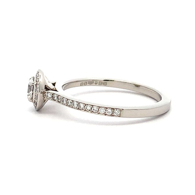 Boodles Diamond Halo Platinum Solitaire Ring - Image 3