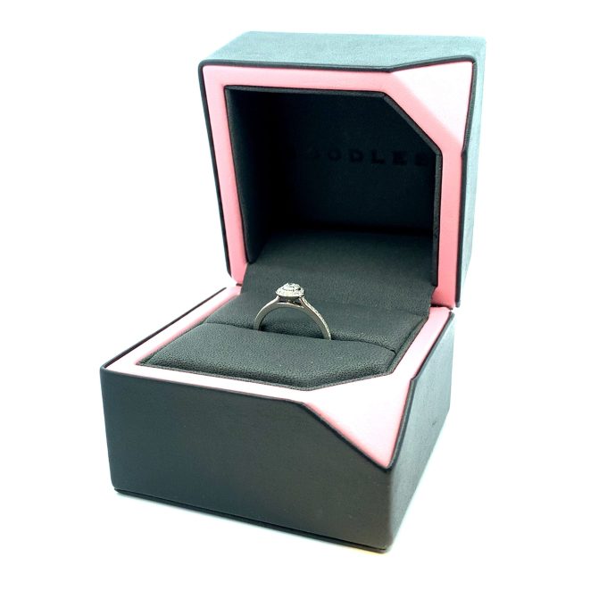 Boodles Diamond Halo Platinum Solitaire Ring - Image 4