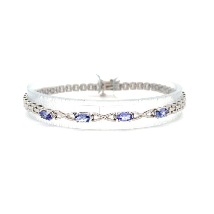 White Gold Tanzanite Bracelet - Image 2